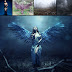 Blue Blade Angel Photo Manipulation Photoshop Tutorial [Blue Light Effect]