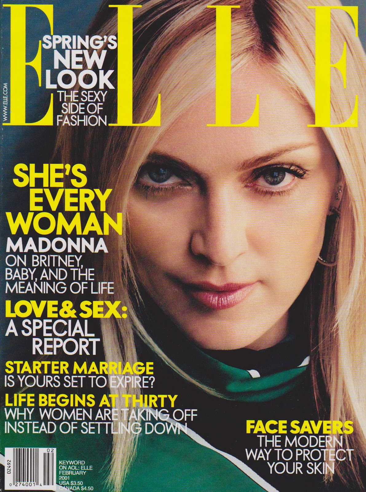 MADMUSIC1: My Madonna Collection: MAGAZINE: Elle US February 2001