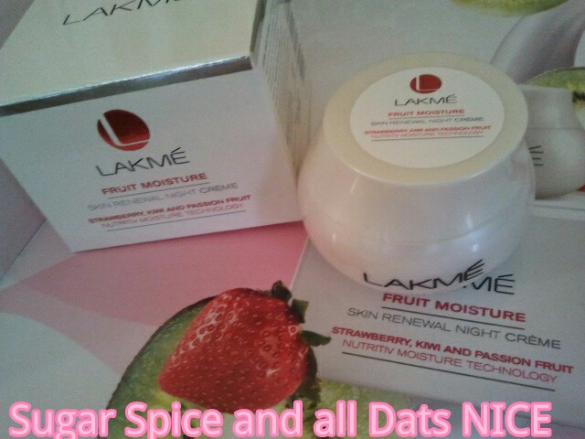 lakme fruit moisture strawberry kiwi passion night cream