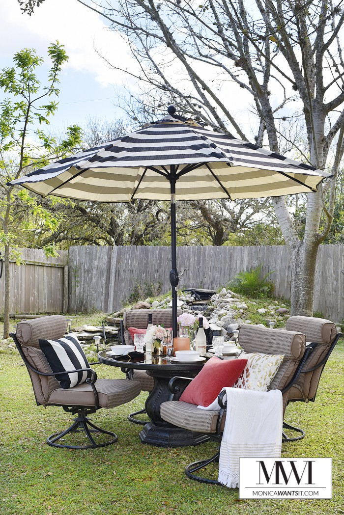 This blogger spent $100 and created a gorgeous outdoor oasis perfect for dining and entertaining. Her post has great ideas, pics and tips for updating an outdoor space with smart shopping and decor. This blogger spent $100 and created a gorgeous outdoor oasis perfect for dining and entertaining. Her post has great ideas, pics and tips for updating an outdoor space with smart shopping and decor.