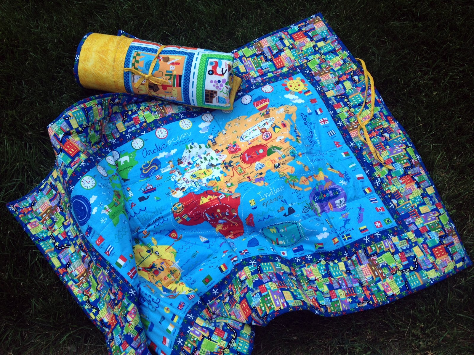 Mighty Distractible Map of the World Quilt