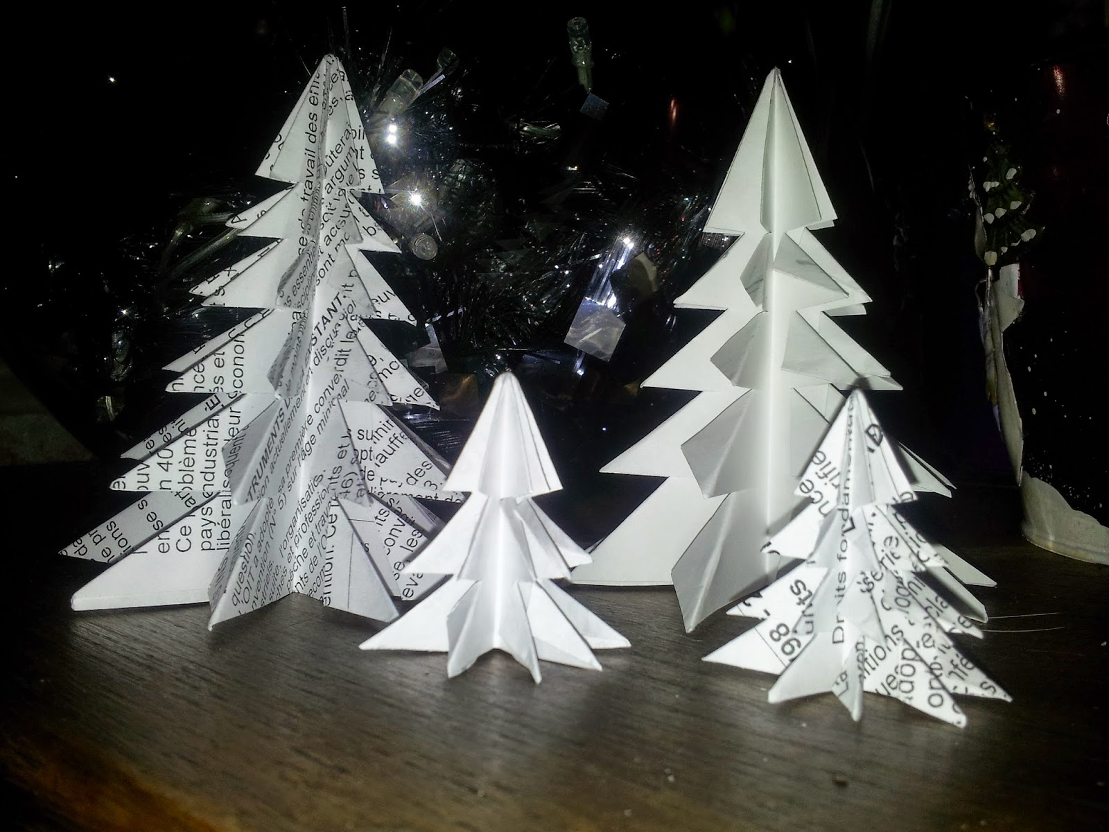Bulles de Plume: DIY Noël - Forêt de sapins en origami