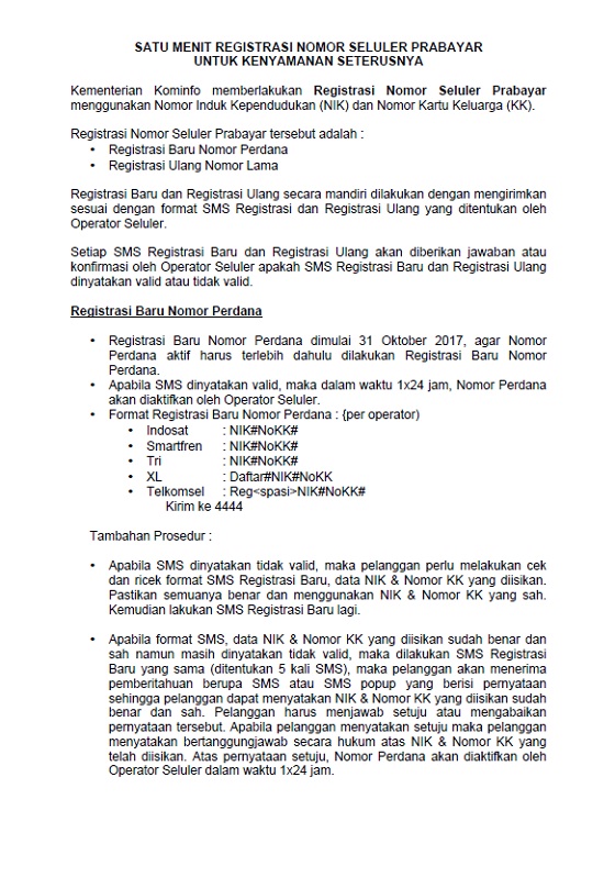 Panduan Cara Registrasi Baru \/ Registrasi Ulang Kartu Sim Seluler Prabayar Indosat, Smartfren Panduan Cara Registrasi Baru \/ Registrasi Ulang Kartu Sim Seluler Prabayar Indosat, Smartfren