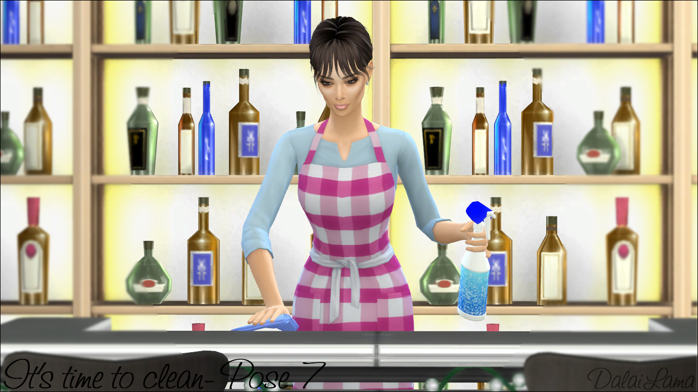 Sims 4 CC's The Best Cleaning Set and Poses by Semi®amide and DalaiLama