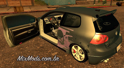 gta sa san mod carro vw golf mk5 gti tunável stock tunable