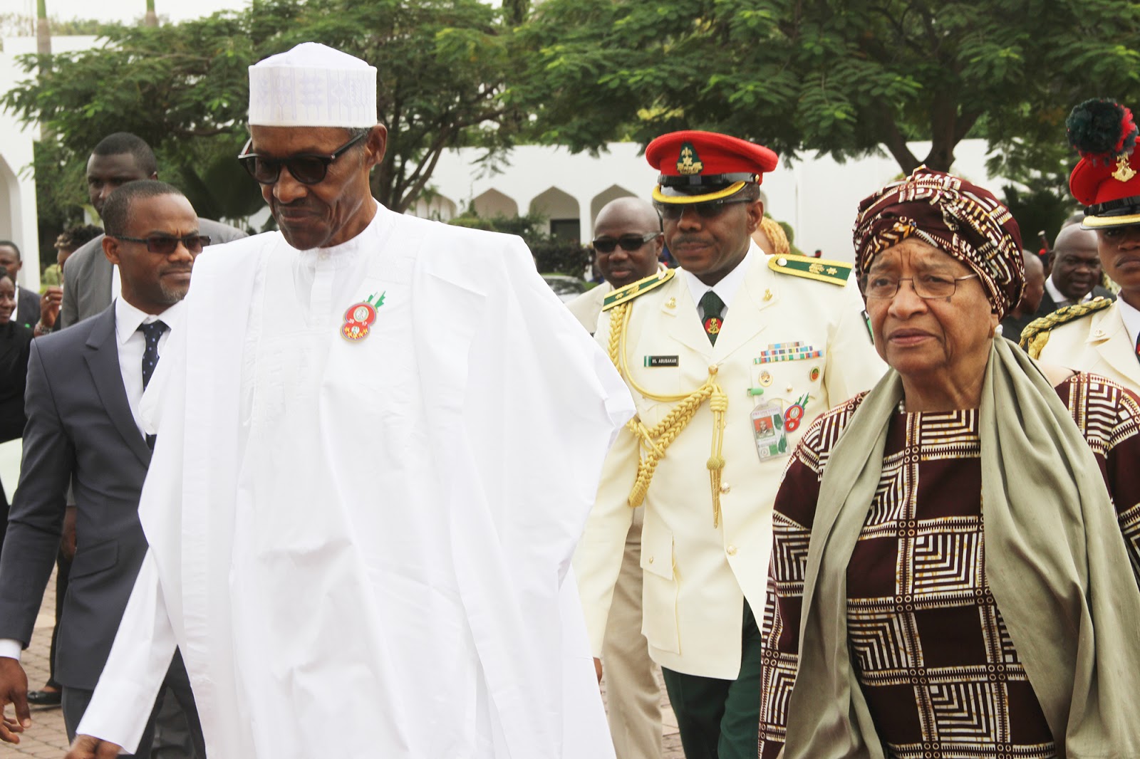 Pres. Buhari Welcomes Liberia President Helen Salif Johnson in Abuja ...