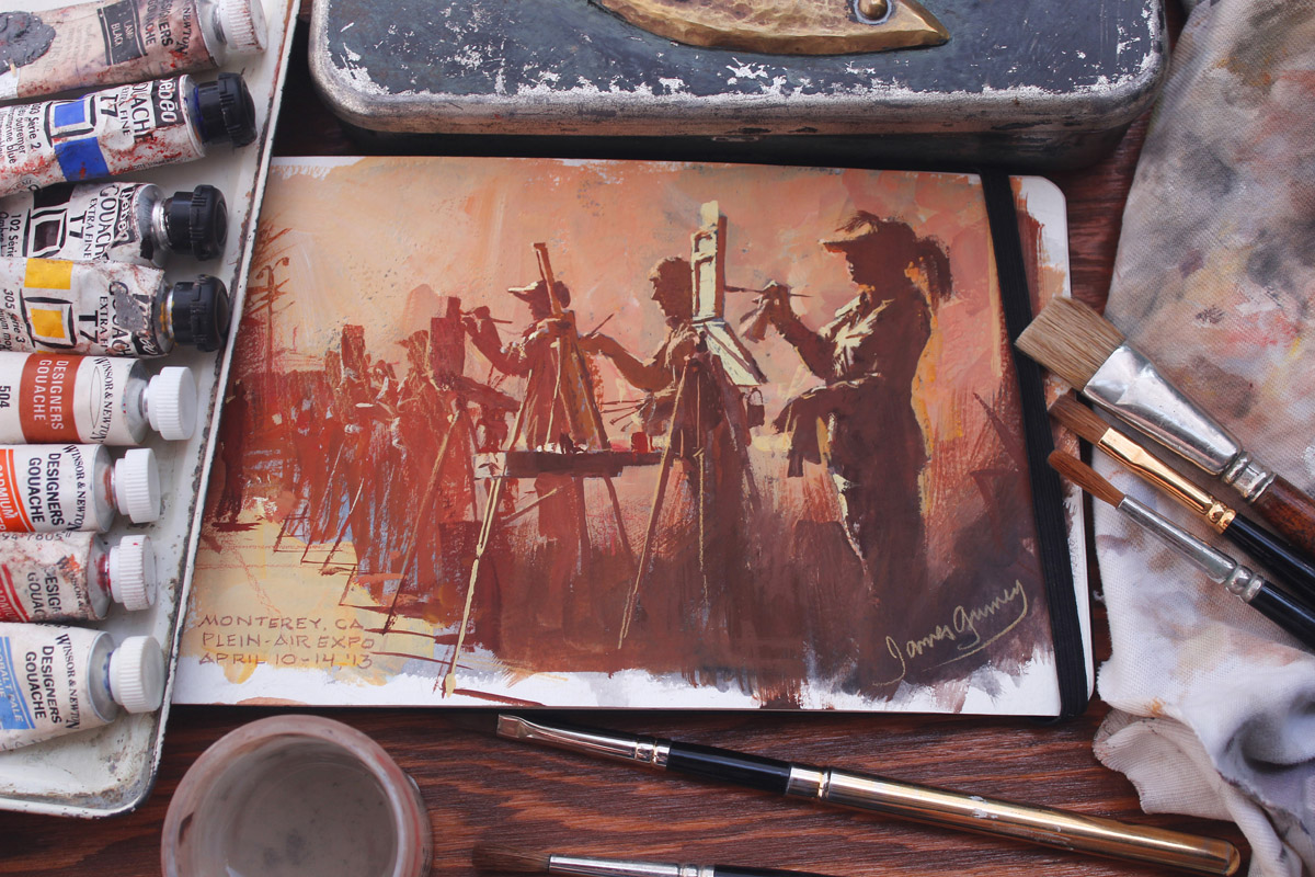 Gurney Journey: Gouache Tests: Consistency, Smell, and 'Re-Wettability