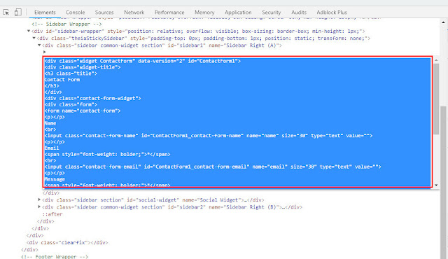 Copy whole code into notepad blogger contact form page, how to add contact page in blogspot