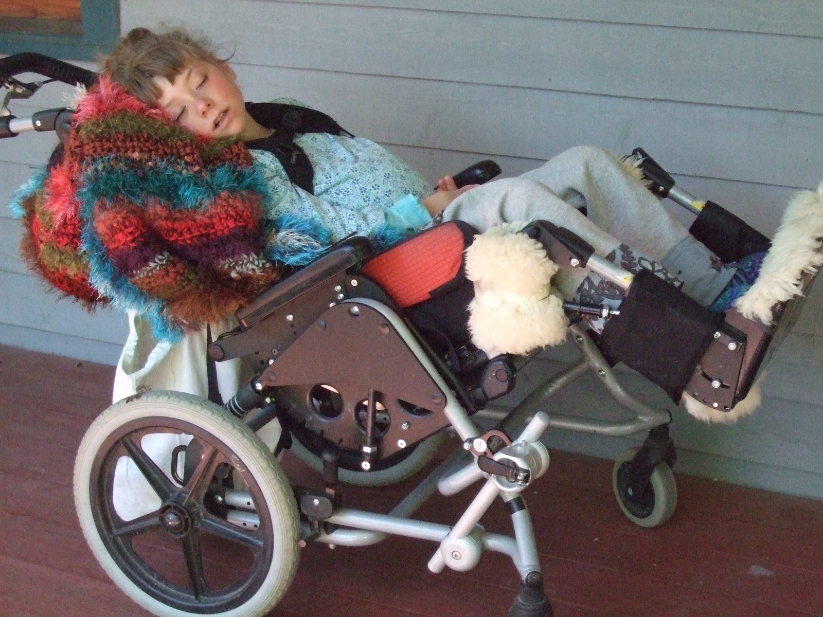 Alexandra or another Rett Kids Rock wheelchair