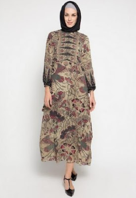 Gamis batik casual hijab untuk remaja simpel cantik Gamis batik casual hijab untuk remaja simpel cantik