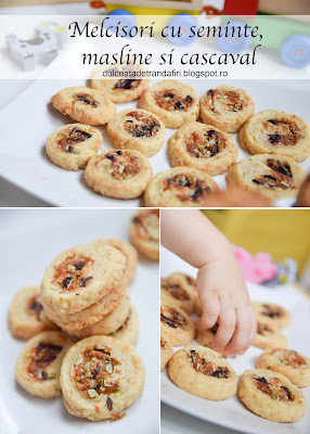 Melcisori cu seminte, masline si cascaval