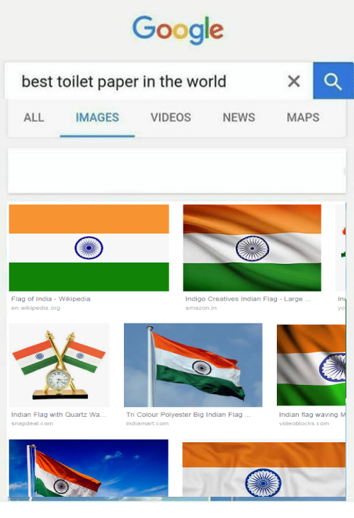 Best Toilet Paper in the World India Flag