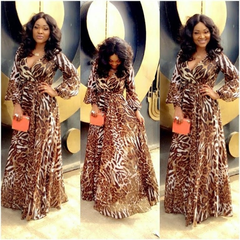 mercy aigbe maxi gown