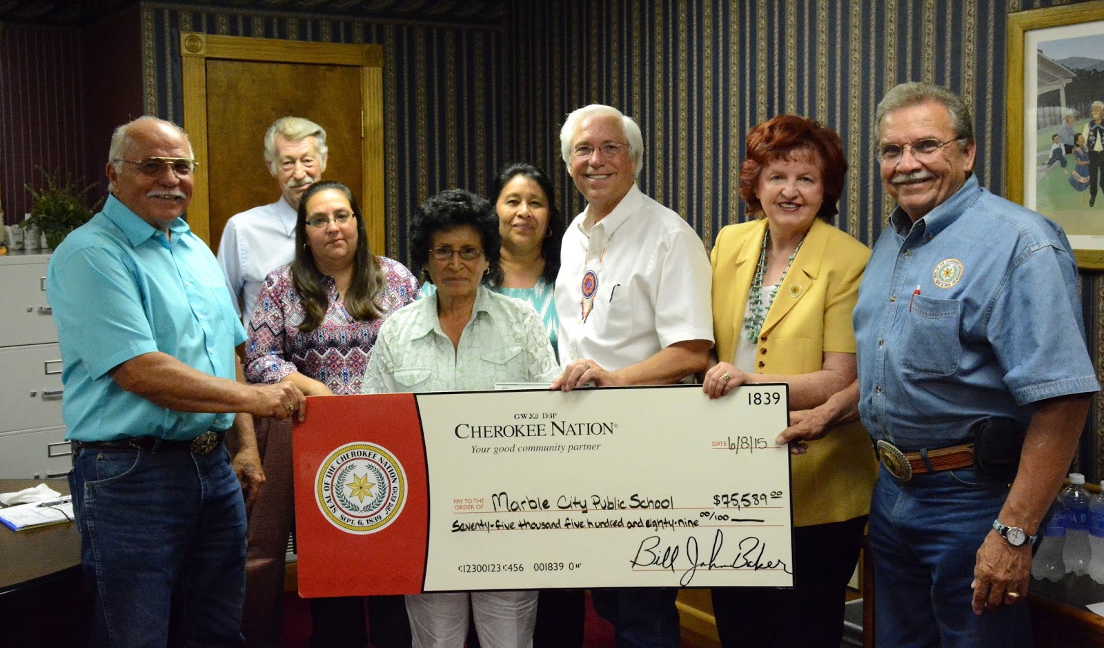 KXMX Local News Cherokee Nation Presents Donations to Gore, Marble City