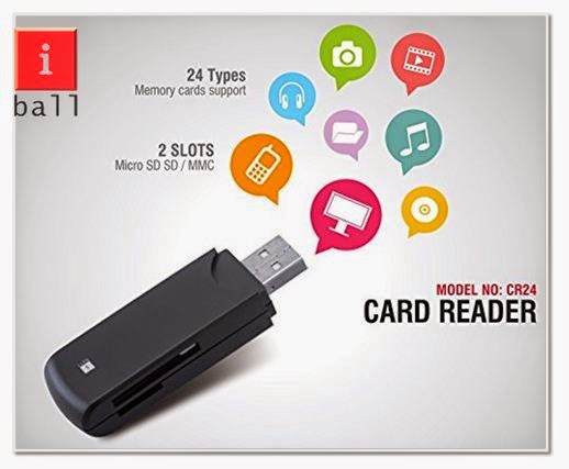 Iball CR24 Card Reader Support 24 Card Price, Specification & Review
