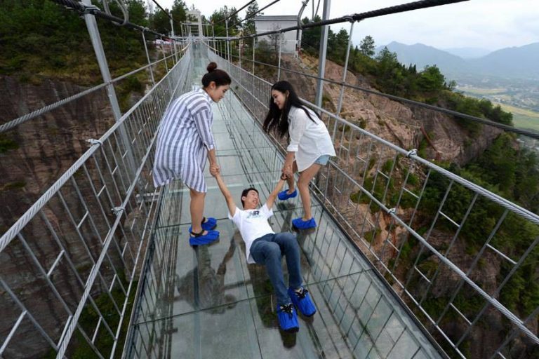 The World's Longest Glass-Floor Bridge In China Is Not For People With Acrophobia