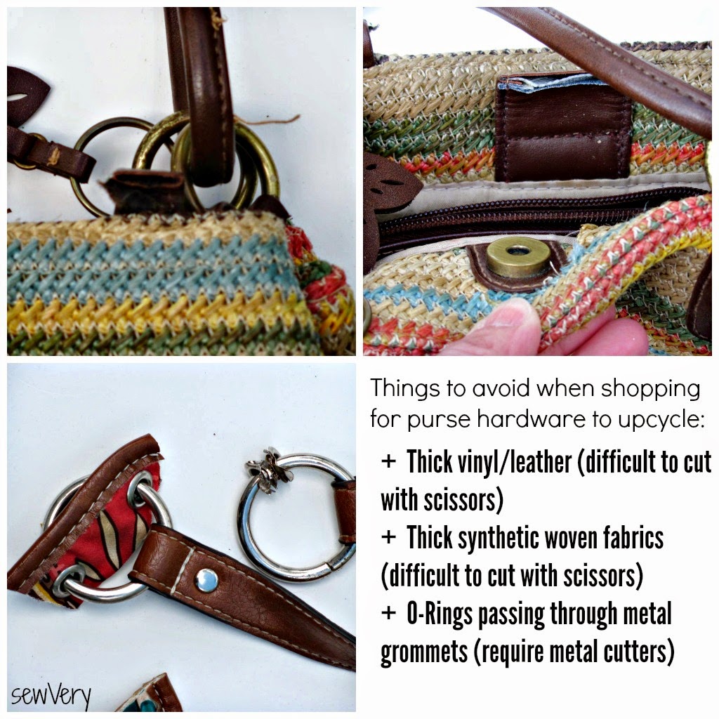 sewVery: Tips for Upcycling Purse Hardware