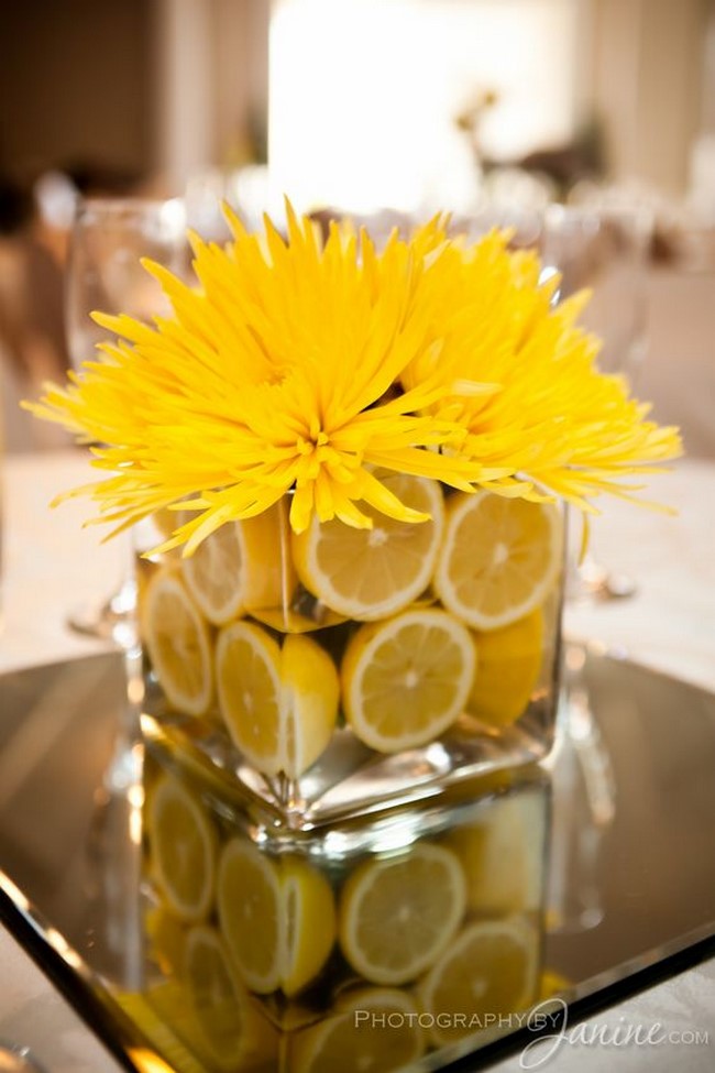 Centros de mesa con limones 