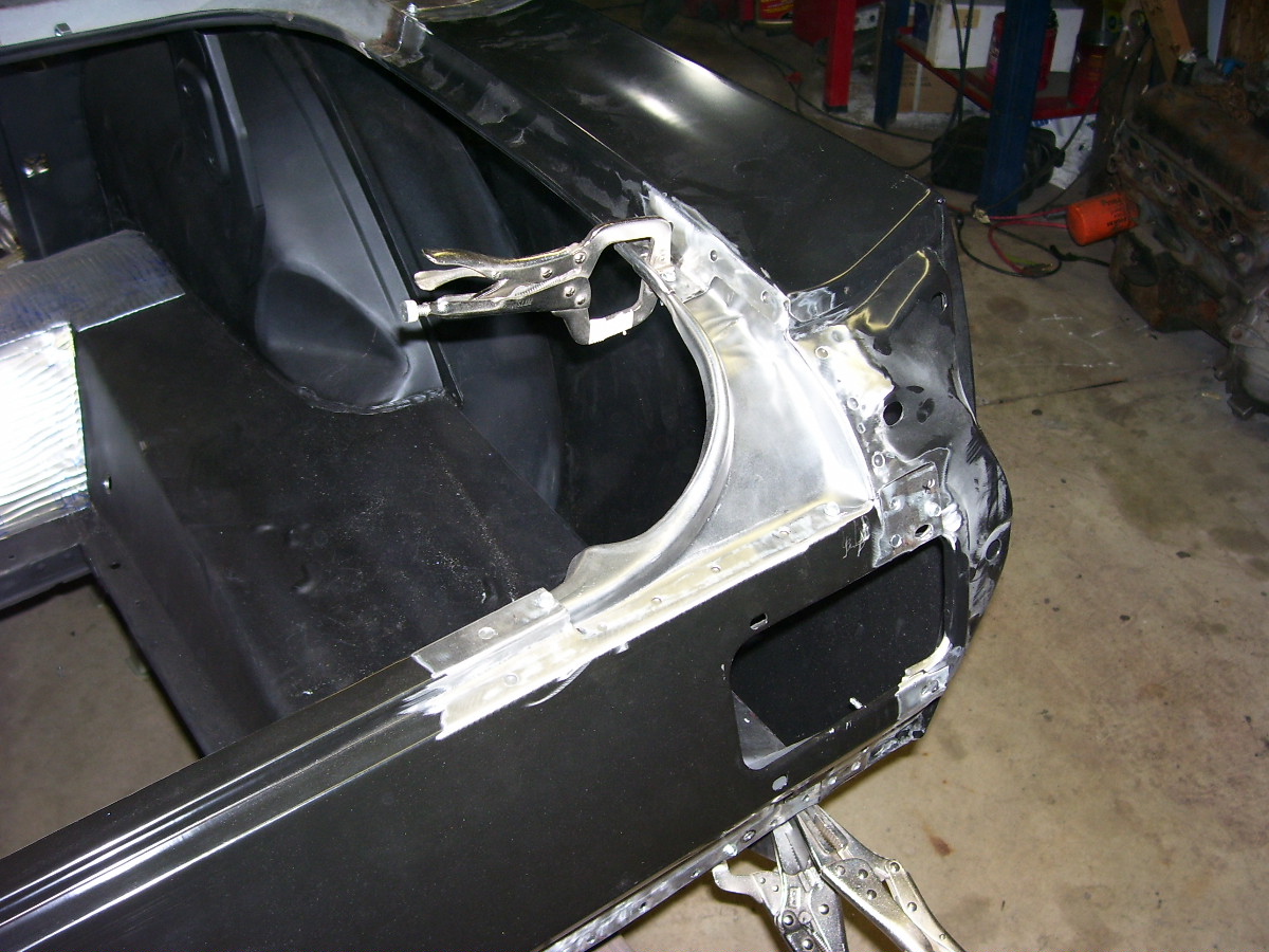 65 Mustang Restoration Post 39, 7/6/11 Prepping the RR Quarter Panel