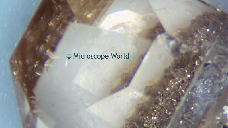 precious stone under microscope