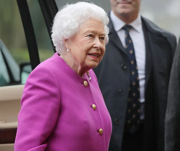 Queen Elizabeth attends Women's Institute meeting at West Newton Village Hall in King's Lynn