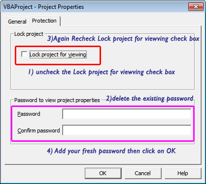 vba project password vba project password
