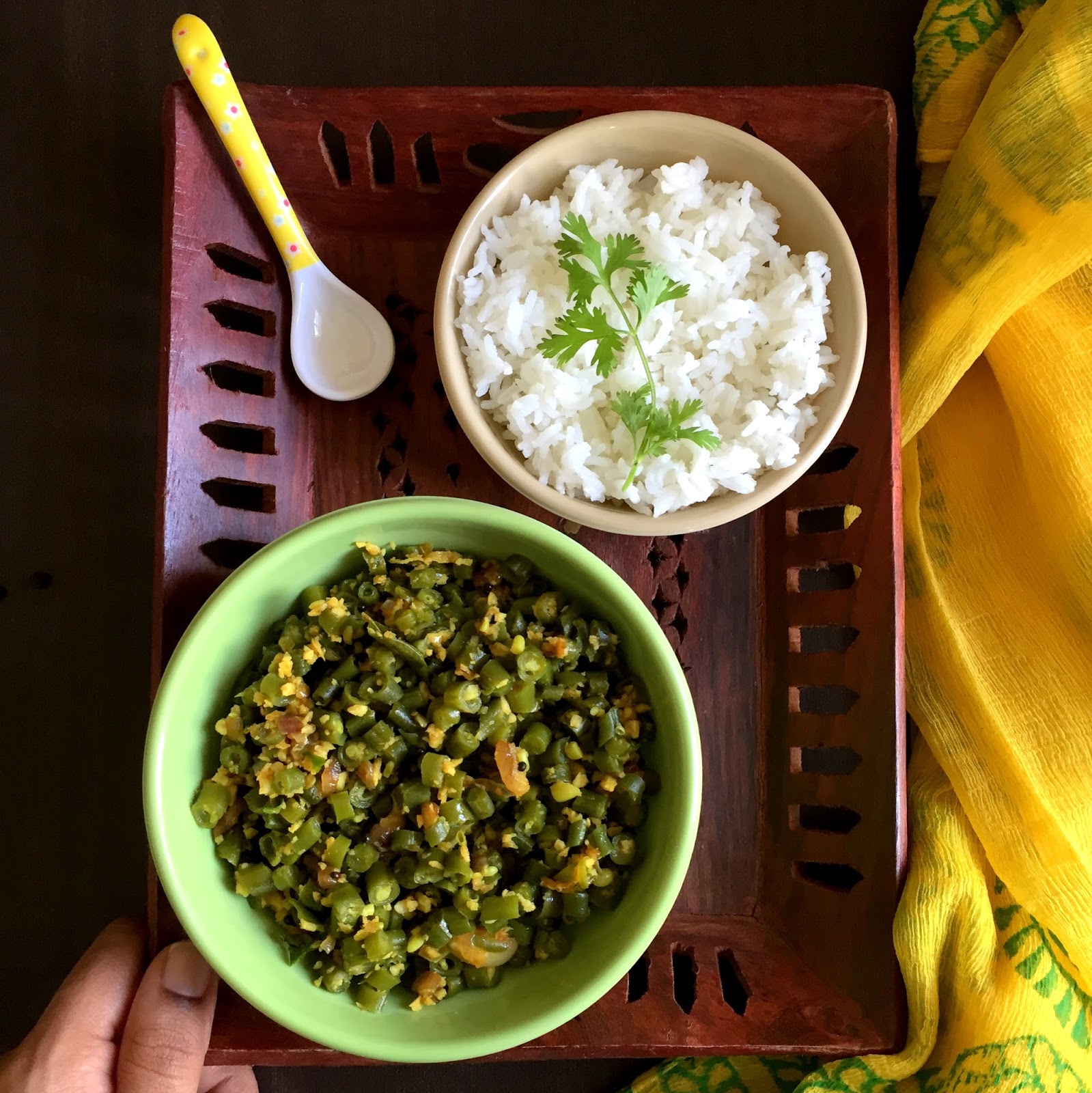 Indulge... Beans Thoran Kerala style French Beans Thoran Green Beans Poriyal Onam Sadhya