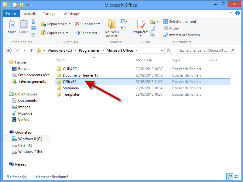 comment ouvrir office sur windows 8