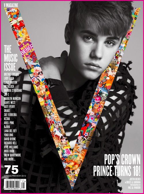 Justin Bieber V Magazine Cover 2012