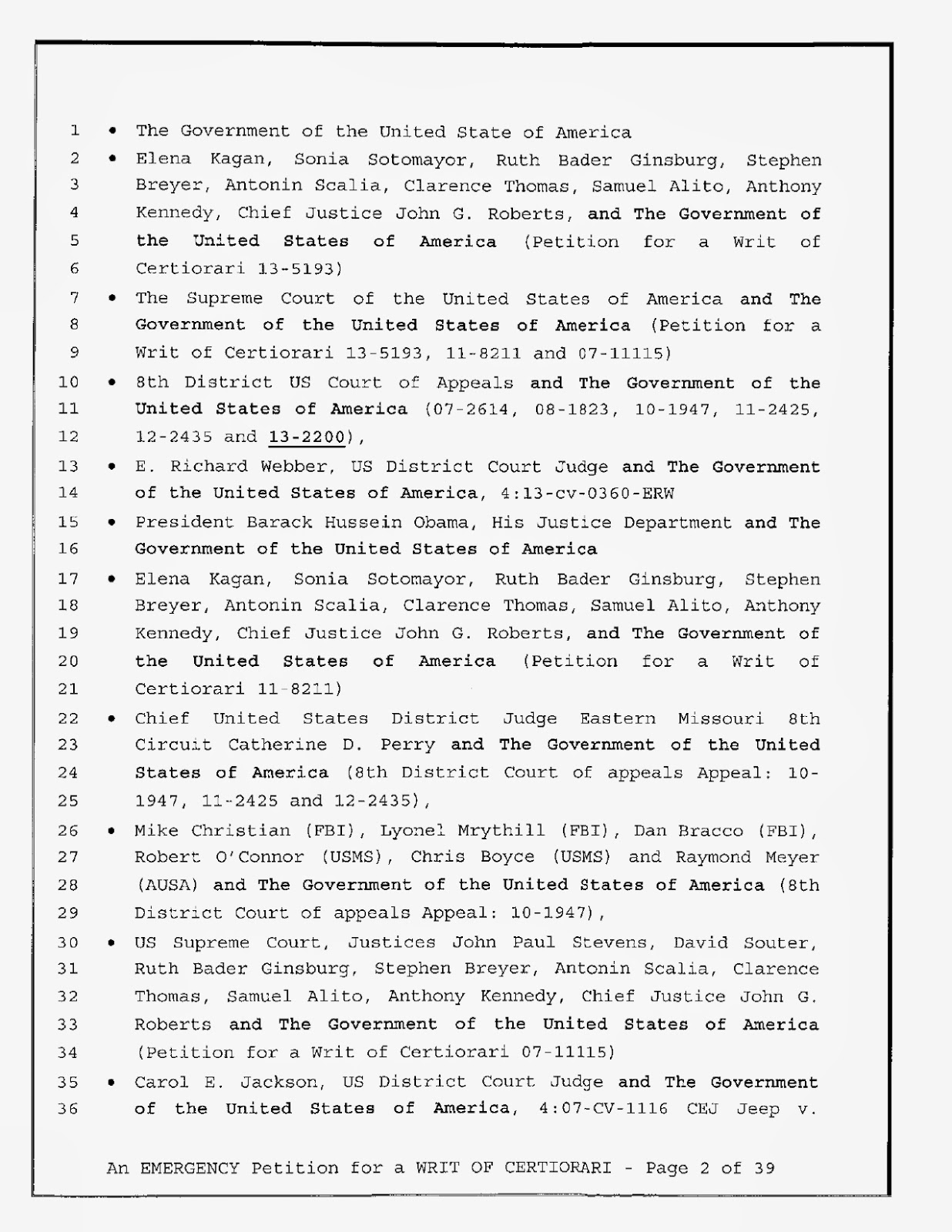 quot The Earth and everything that #39 s in it quot : Petition for Writ of