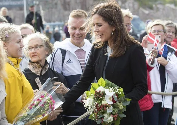 Crown Princess Mary of Denmark and Jan Meyer visited the Finnish cruise ship building company Meyer Turku