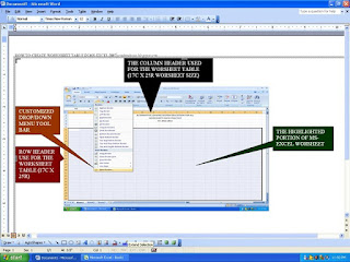 HOW TO CREATE WORKSHEET TABLE USING MS-EXCEL 2007