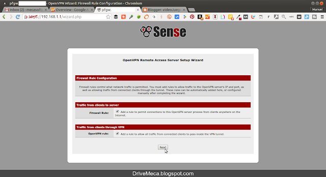 DriveMeca configurando OpenVPN en pfSense paso a paso