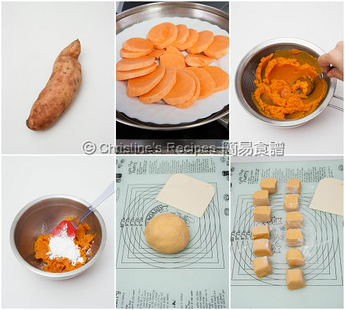 Sweet Potato Cakes with Banana Fillings Procedures01