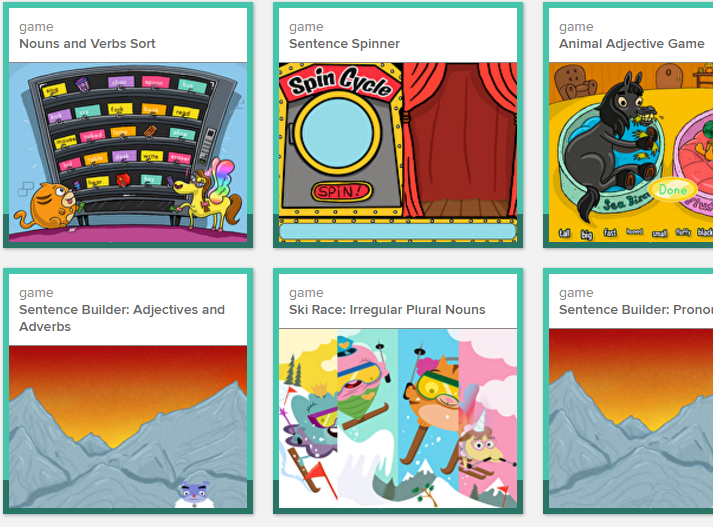 Mrs. Peoples' Language Arts Games