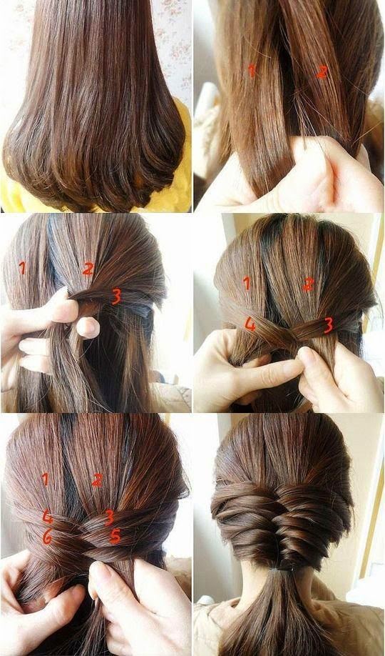 Step By Step Easy Hairstyles Instruction For Long|Medium ...