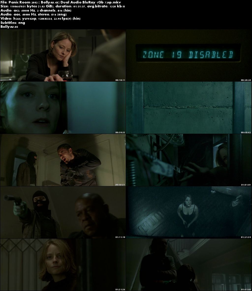 Panic Room 2002 BluRay 1Gb Hindi Dual Audio 720p Download