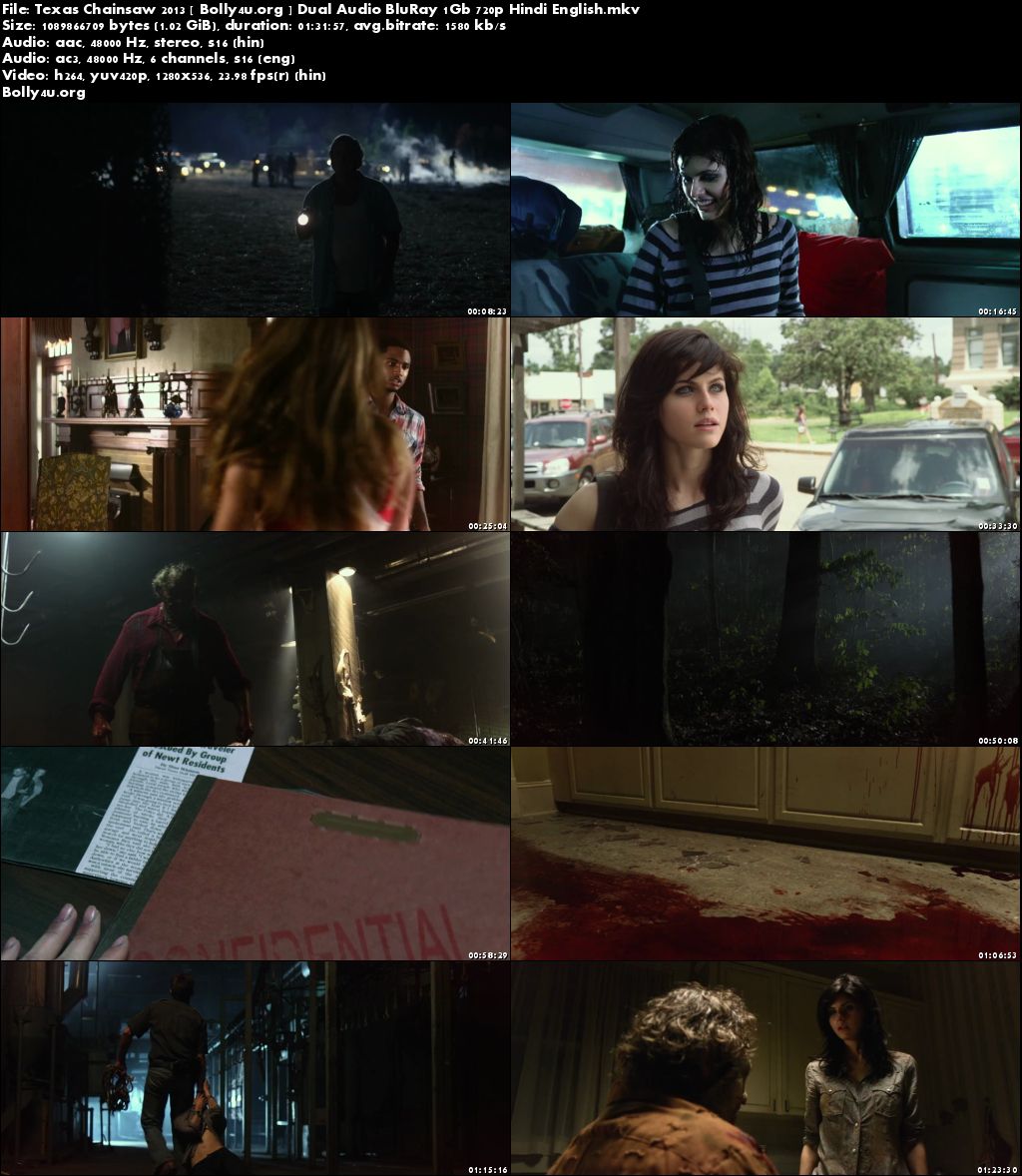 Texas Chainsaw 2013 BluRay 1Gb Hindi Dual Audio 720p Download