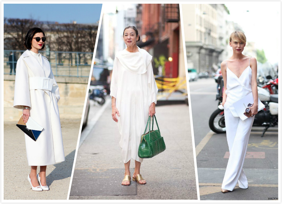 white monochrome outfits