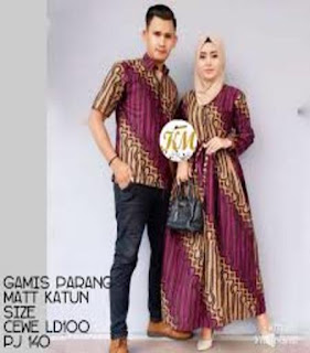 desain baju batik muslim modern