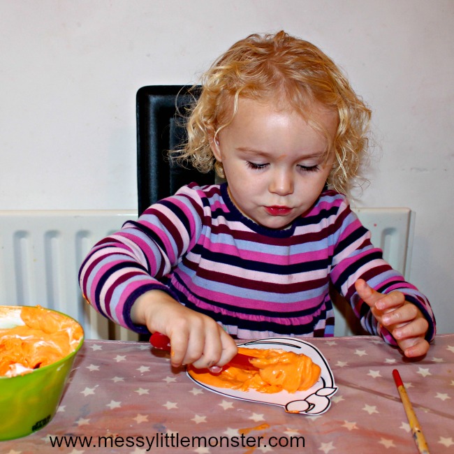 pumpkin craft using a homemade puffy paint recipe pumpkin craft using a homemade puffy paint recipe