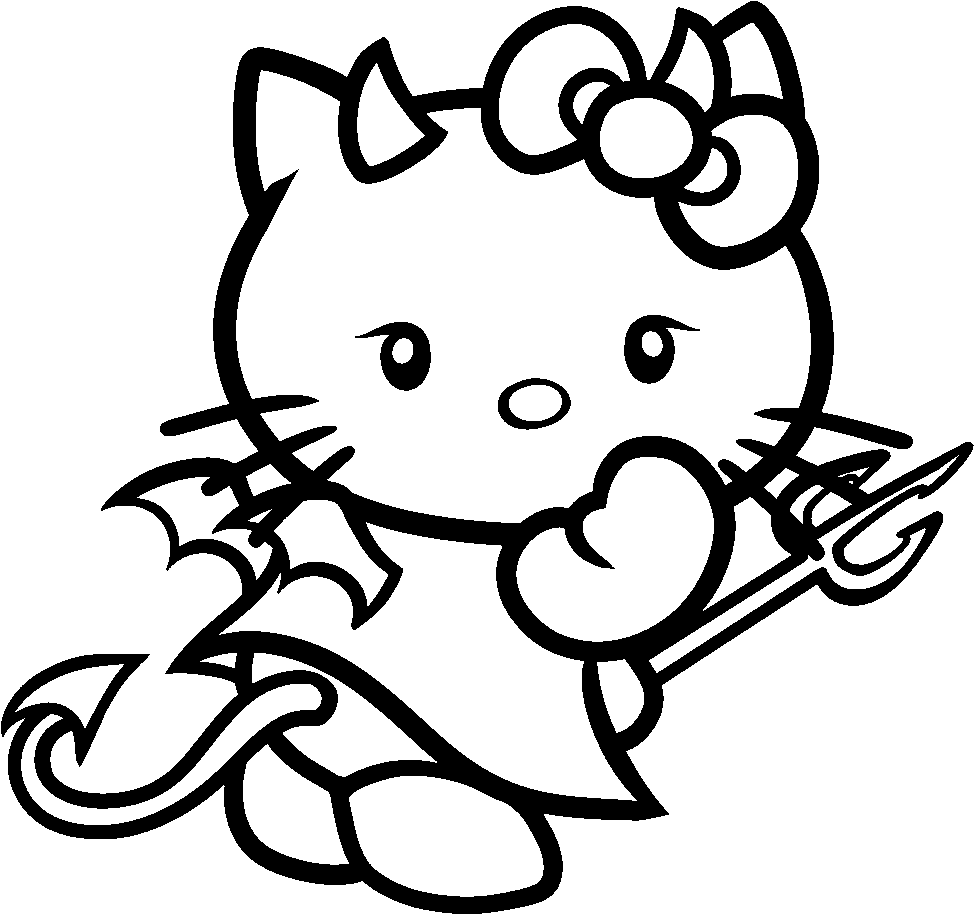 Gambar Belajar Mewarnai Tema Hello Kitty Untuk Anak Anak 