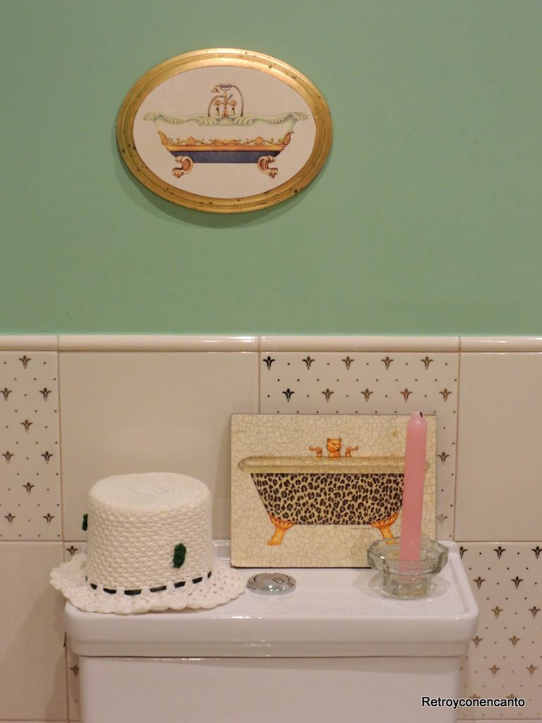 Retro y con encanto: Un baño para un reto