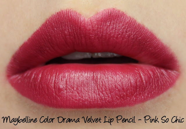 Maybelline Color Drama Lip Pencil - Pink So Chic Swatches & Review