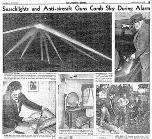 Battle of Los Angeles UFO Attack in 1942