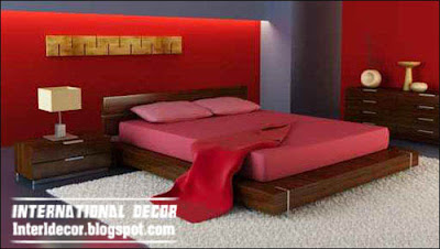 romantic red bedroom interior design, red bedroom paints