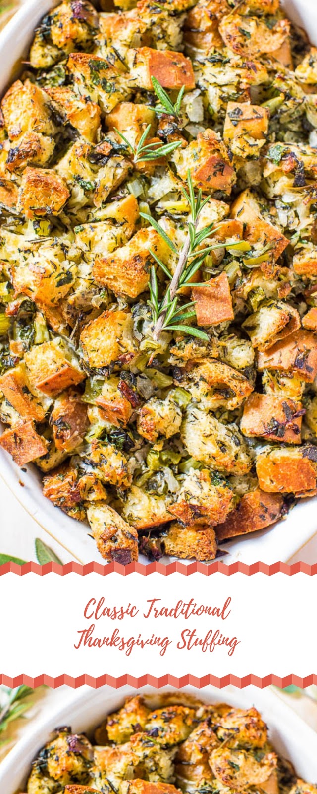 Classic Traditional Thanksgiving Stuffing #Christmas #Food - Genius ...