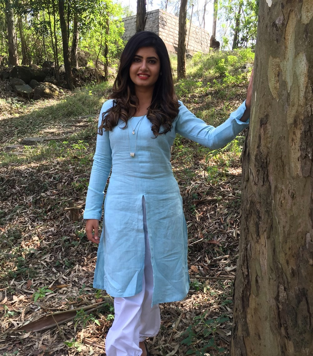 Indian Model Ashima Narwal Photos In Blue Dress