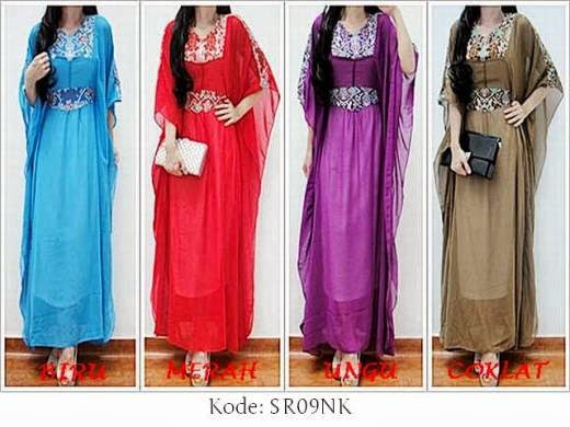 baju gamis pernikahan muslimah model kaftan