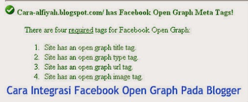 Cara Integrasi Facebook Open Graph Pada Blogger | alfiyah info blogger